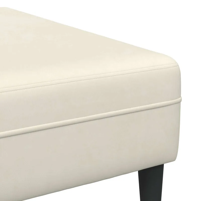 Sofa 3 pcs Kreminė 250 x 188 x 76 cm Aksomas