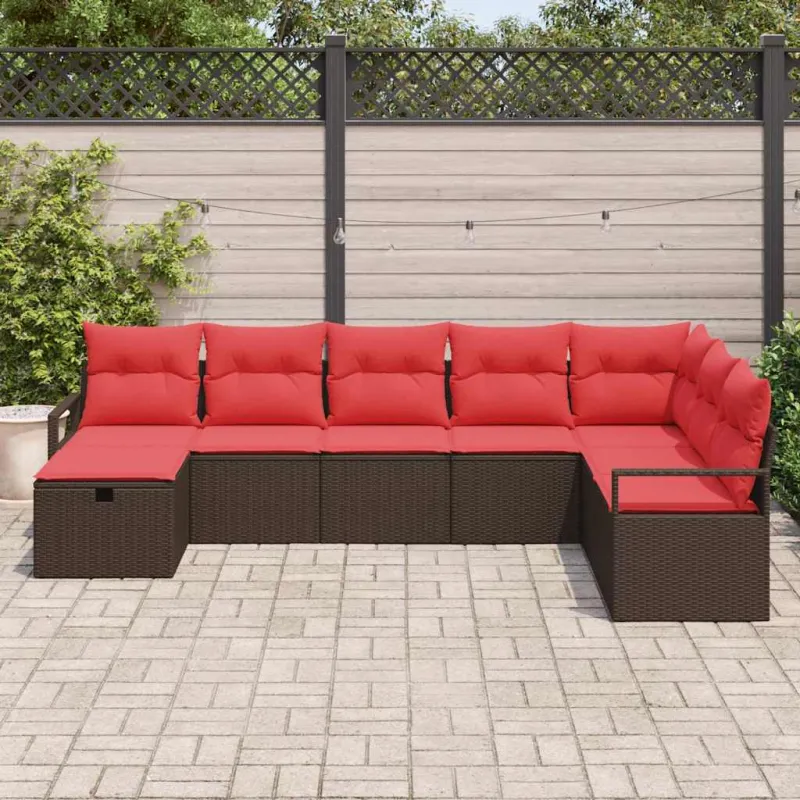 Sofos komplektas su pagalve 6 pcs poliratanas
