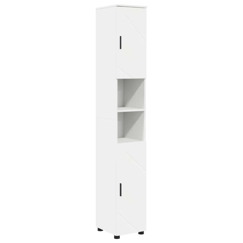 Vonios baldų rinkinys 5 pcs Balta Apdirbta mediena & metalas