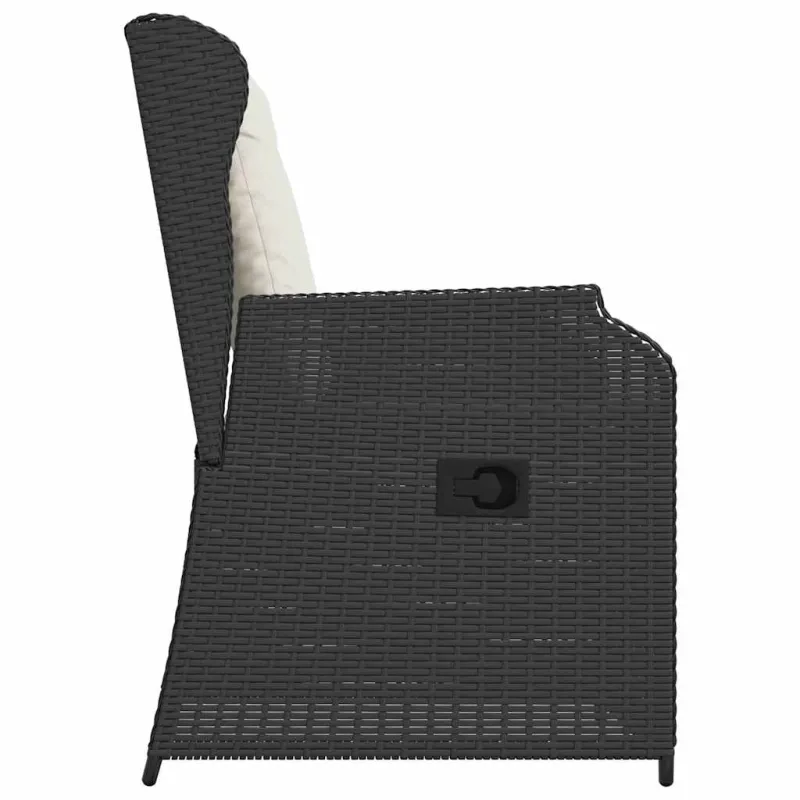 Sodo suolas 2 pcs Juoda poliratanas