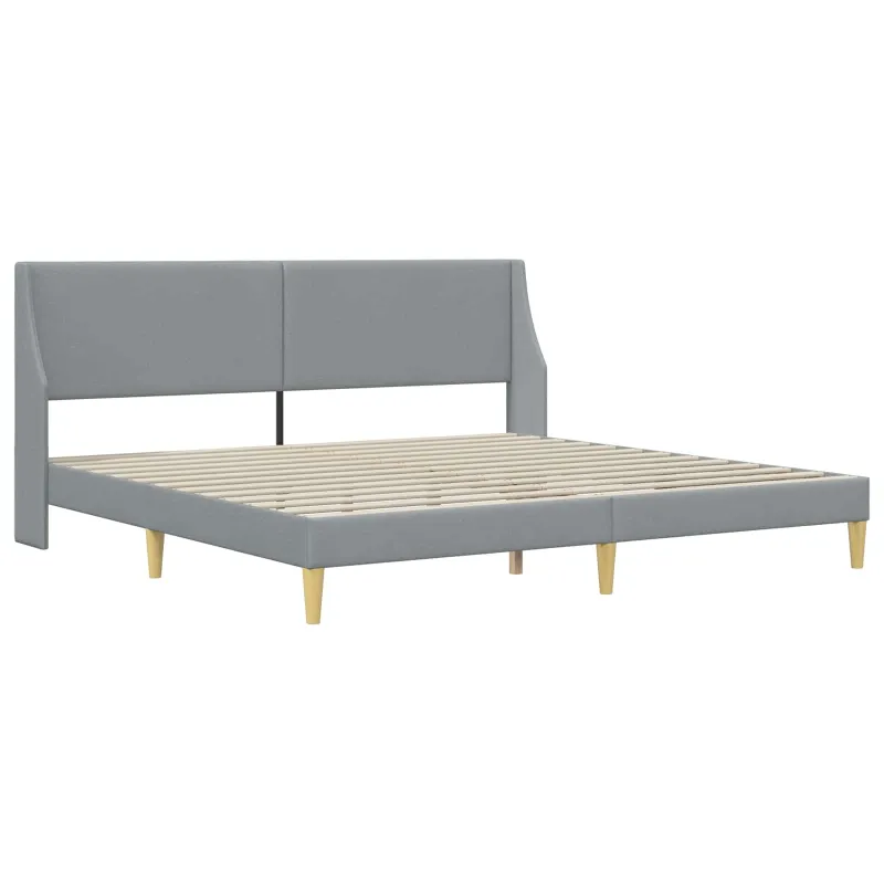 Lovos rėmas su čiužiniu Šviesiai pilka 180 x 200 cm audinys