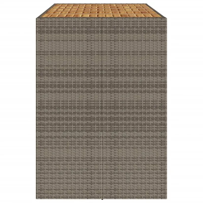 Akatsiapöytä, harmaa, 185x80x110cm, PE-ratasta