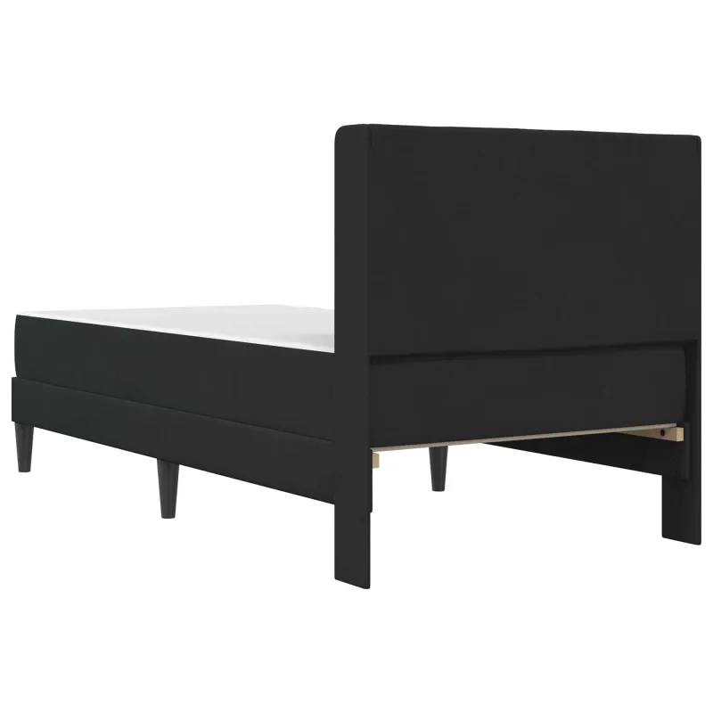 Lovos rėmas su čiužiniu Juodas 90 x 190 cm Aksomas