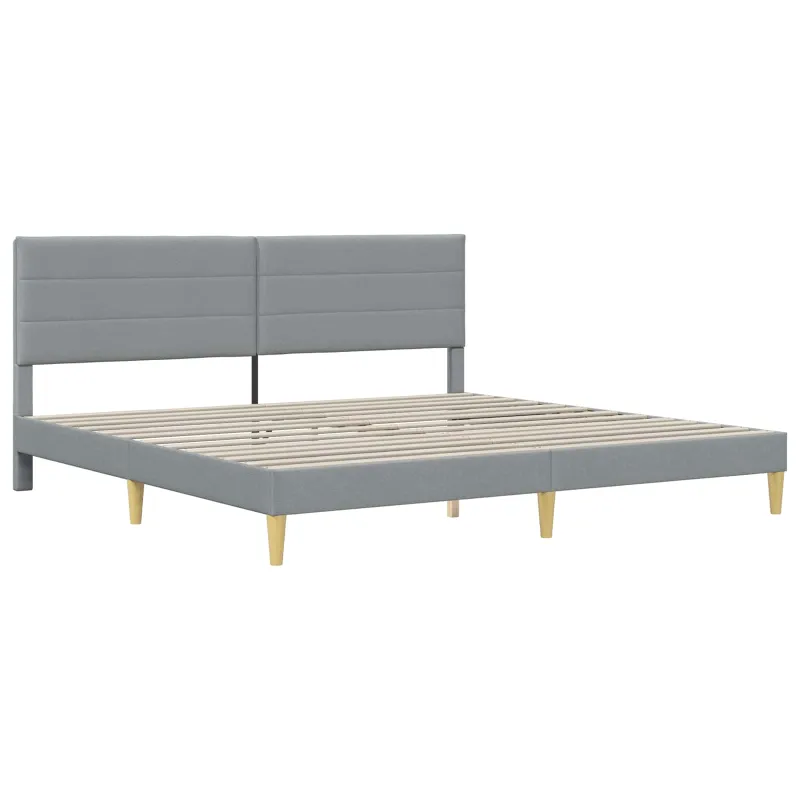Lovos rėmas su čiužiniu Šviesiai pilka 180 x 200 cm audinys