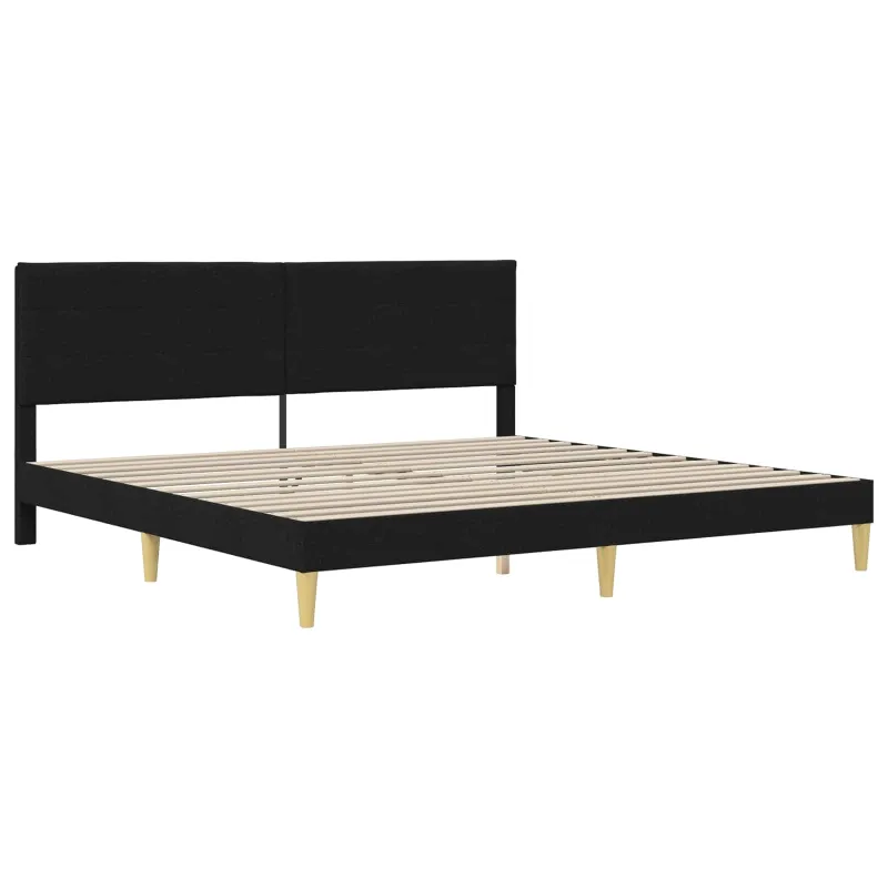 Lovos rėmas su čiužiniu Juodas 180 x 200 cm audinys