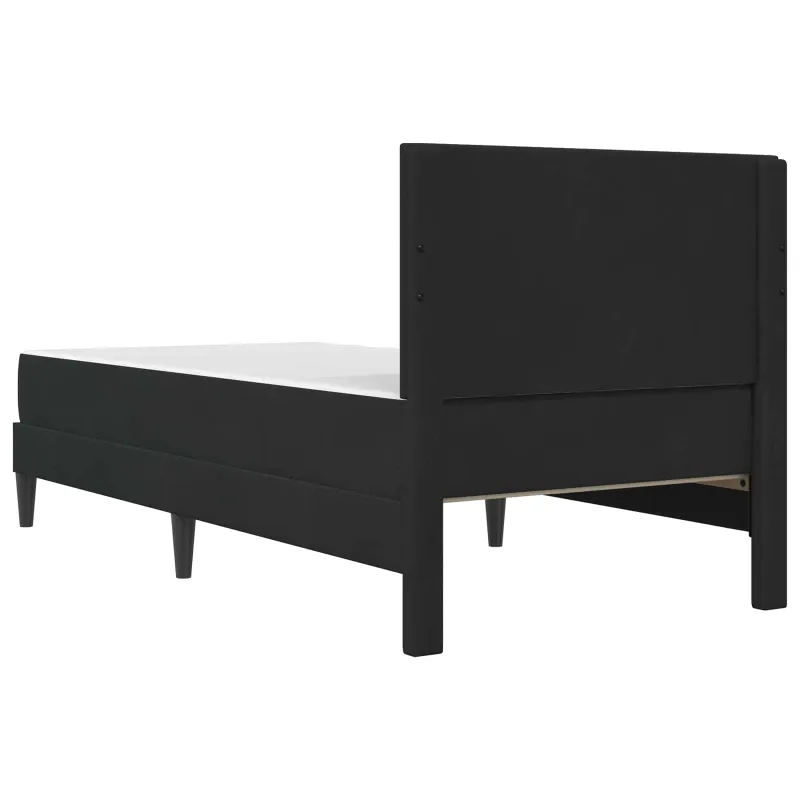 Lovos rėmas su čiužiniu Juodas 90 x 190 cm Aksomas