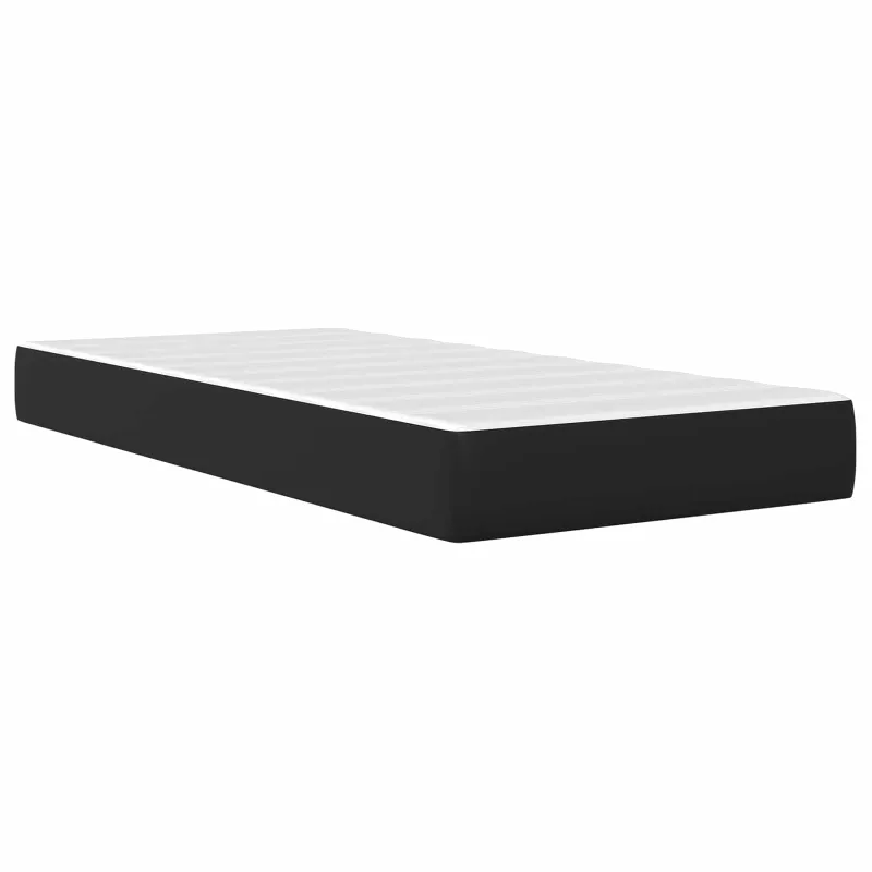 Lovos rėmas su LED juostelėmis Juoda 90 x 190 cm Dirbtinė oda