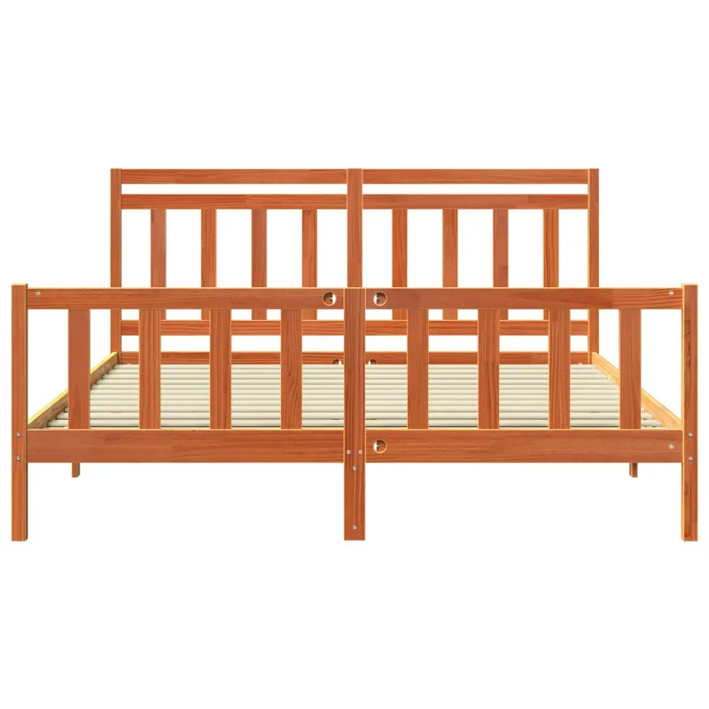 Lovos rėmas 2 pcs Vaško ruda 205,5 x 185,5 x 100 cm