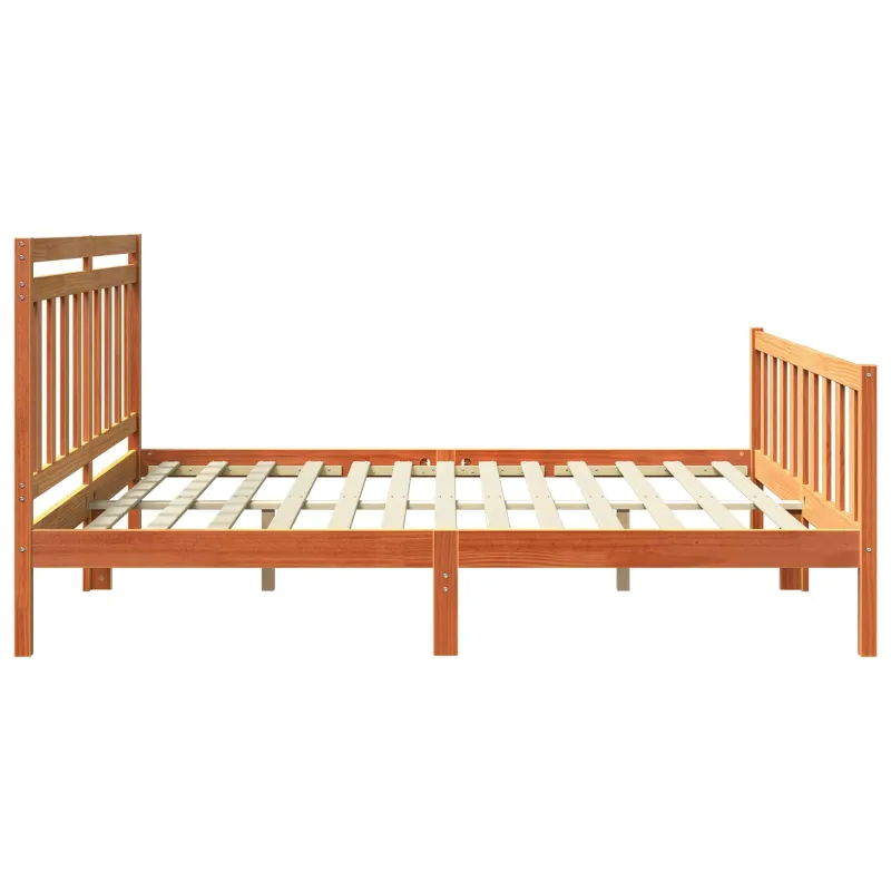 Lovos rėmas 2 pcs Vaško ruda 205,5 x 185,5 x 100 cm