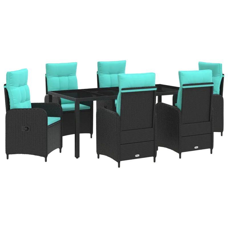 Lauko valgomojo komplektas 7 pcs poliratanas
