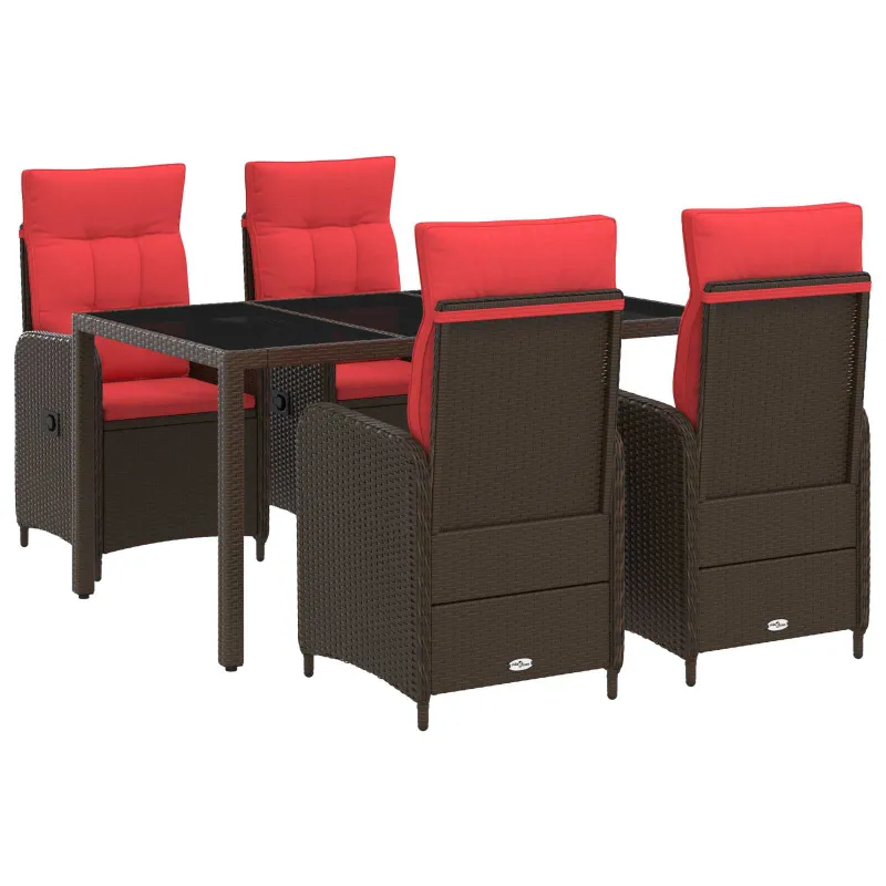 Lauko valgomojo komplektas 5 pcs poliratanas