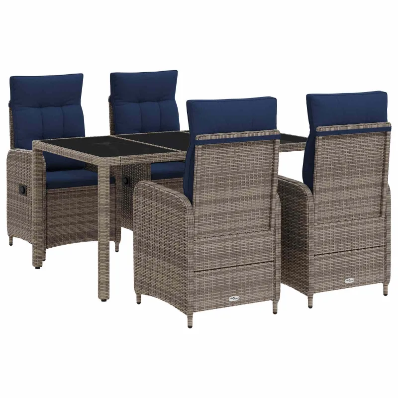 Lauko valgomojo komplektas 5 pcs poliratanas