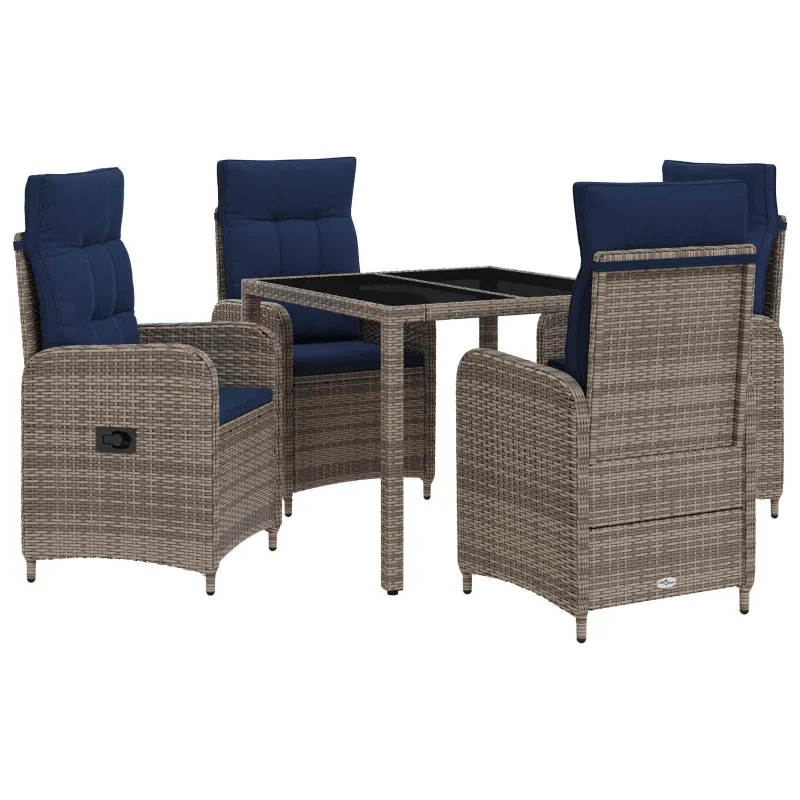 Lauko valgomojo komplektas 5 pcs poliratanas