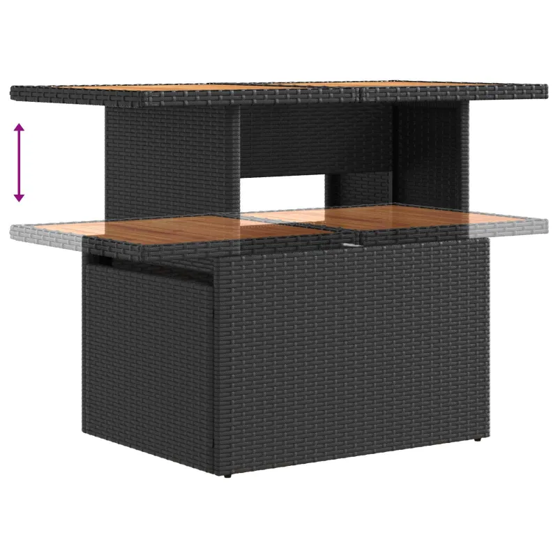 Lauko valgomojo komplektas 3 pcs poliratanas