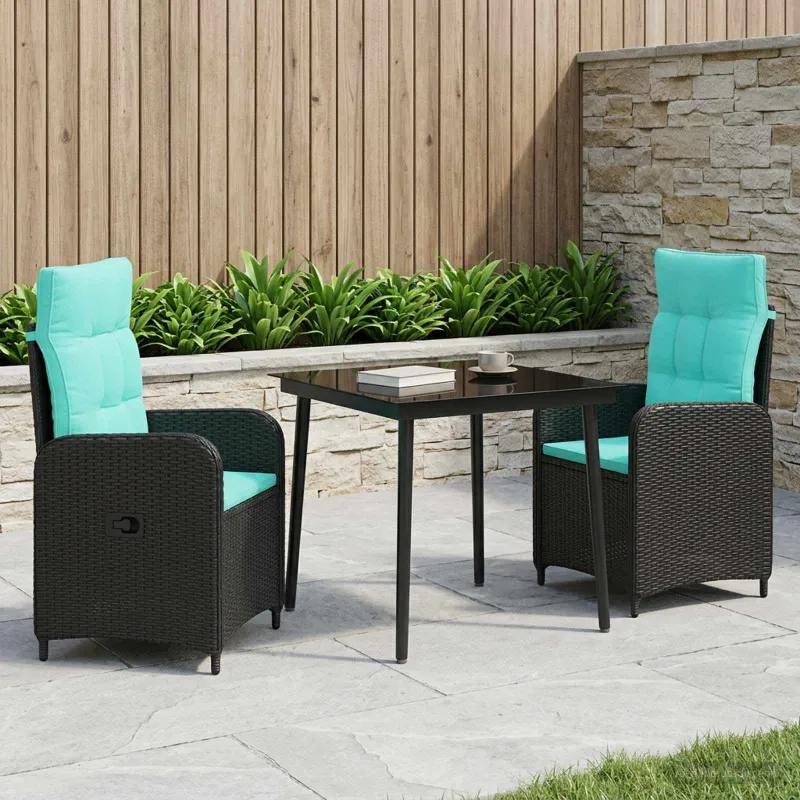 Sofa Stalo Rinkinys su pagalve su pagalve 3 pcs