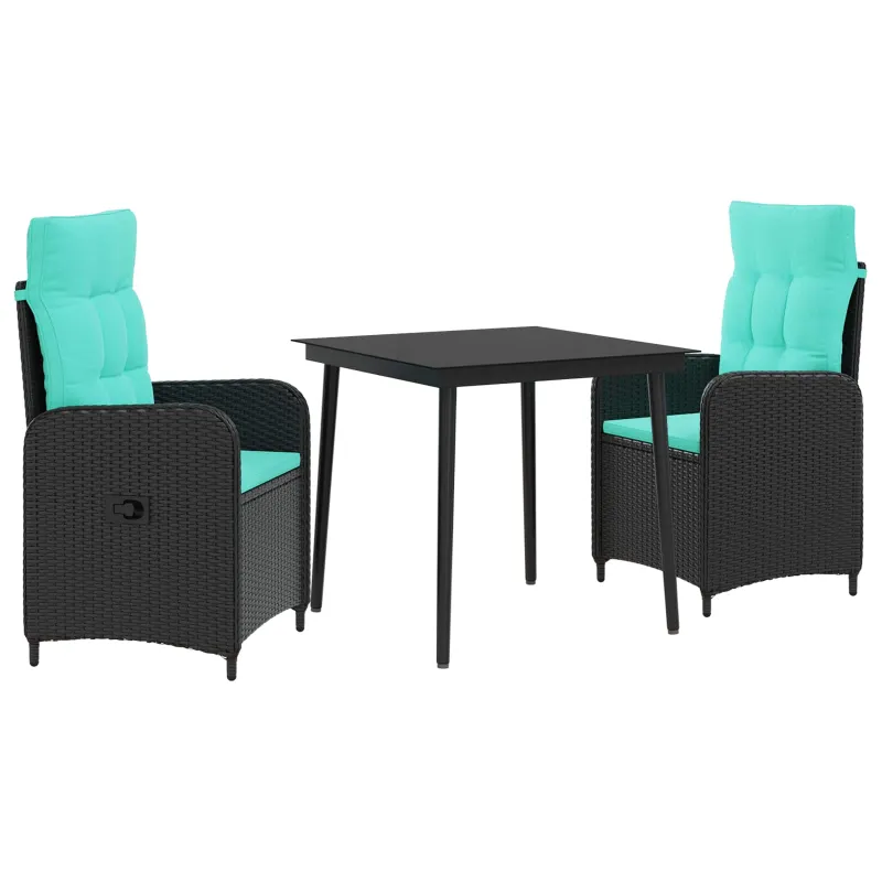 Sofa Stalo Rinkinys su pagalve su pagalve 3 pcs