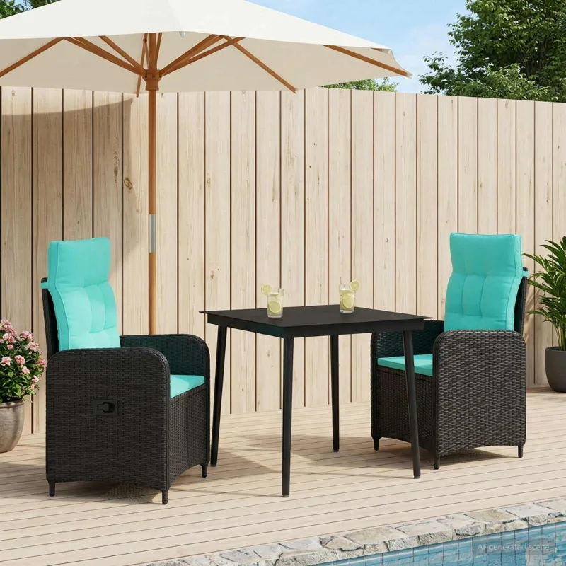 Sofa Stalo Rinkinys su pagalve su pagalve 3 pcs