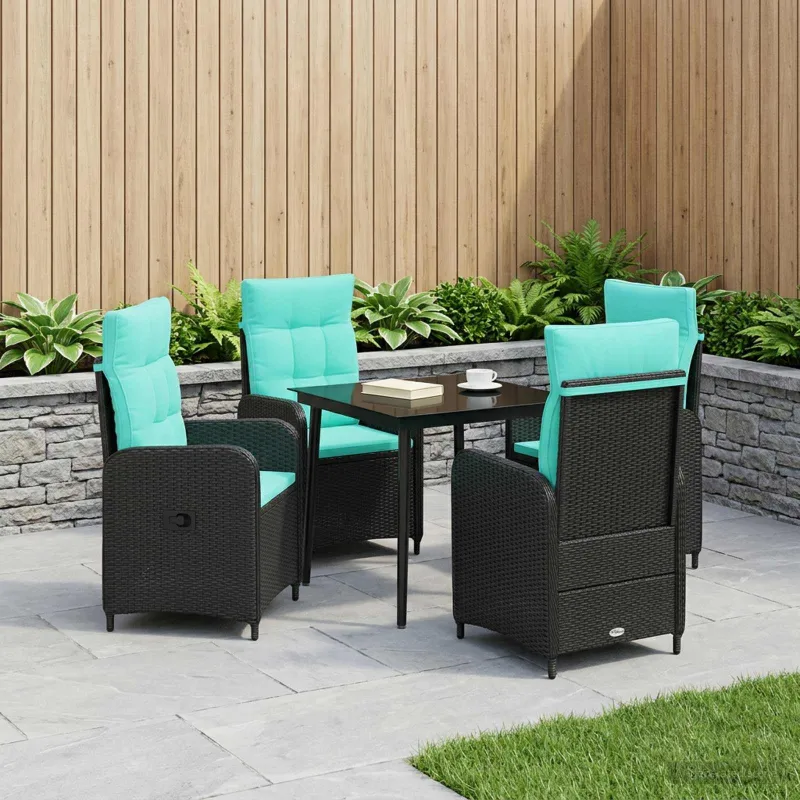 Sofa Stalo Rinkinys su pagalve su pagalve 5 pcs