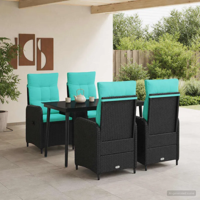 Sofa Stalo Rinkinys su pagalve su pagalve 5 pcs