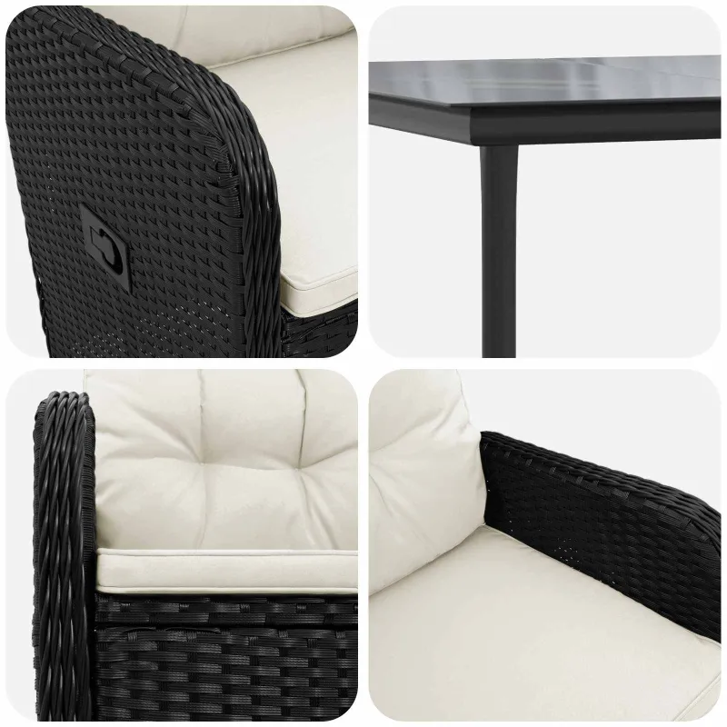 Sofa Stalo Rinkinys su pagalve su pagalve 5 pcs