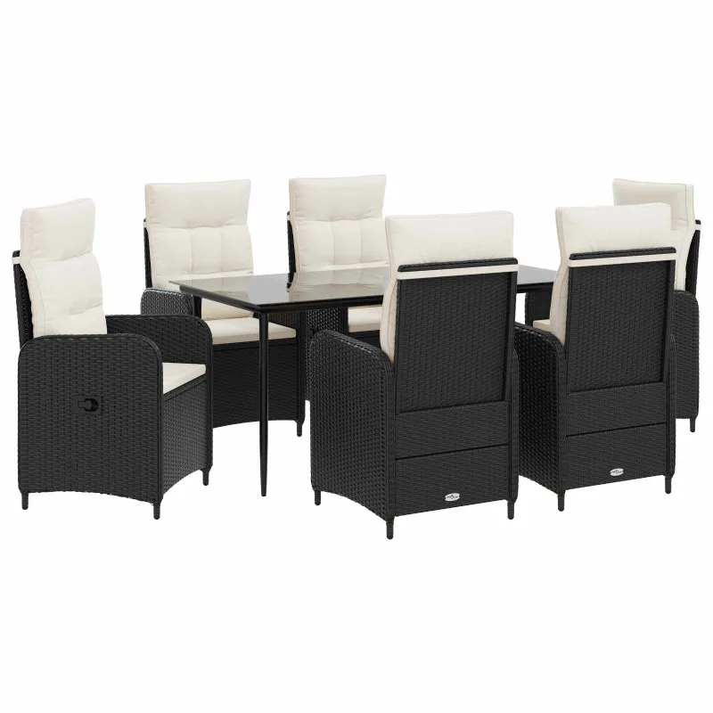 Sofa Stalo Rinkinys su pagalve su pagalve 7 pcs