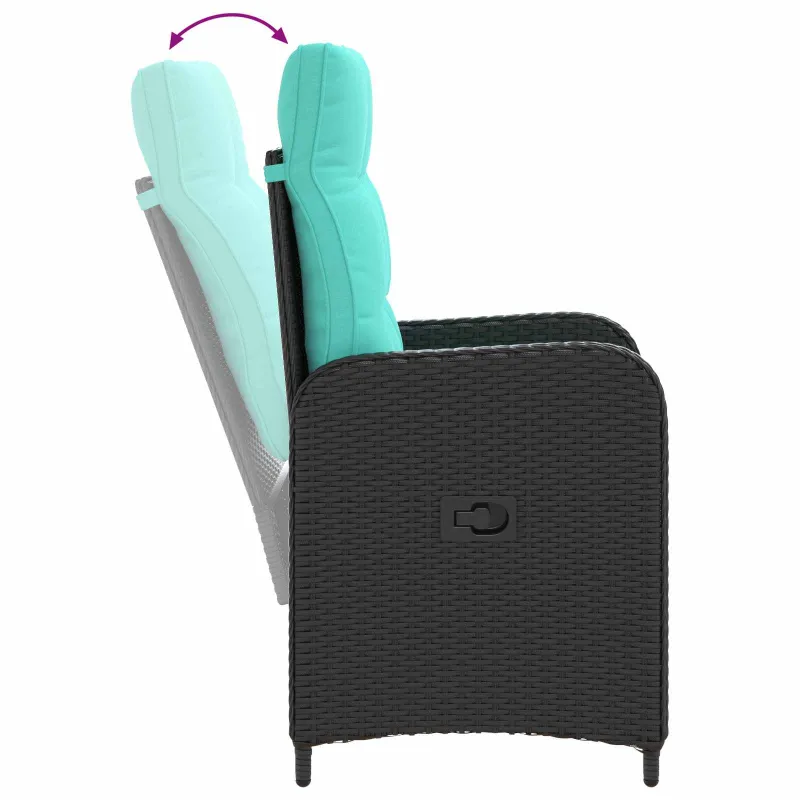 Sofa Stalo Rinkinys su pagalve su pagalve 3 pcs