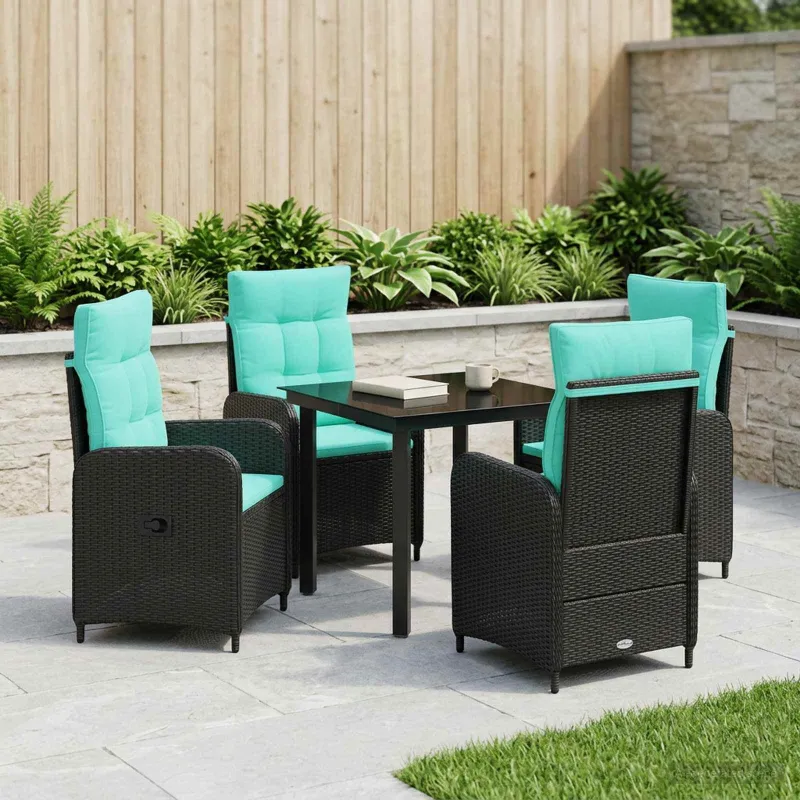 Sofa Stalo Rinkinys su pagalve su pagalve 5 pcs