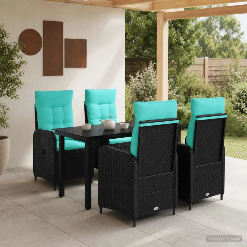 Sofa Stalo Rinkinys su pagalve su pagalve 5 pcs
