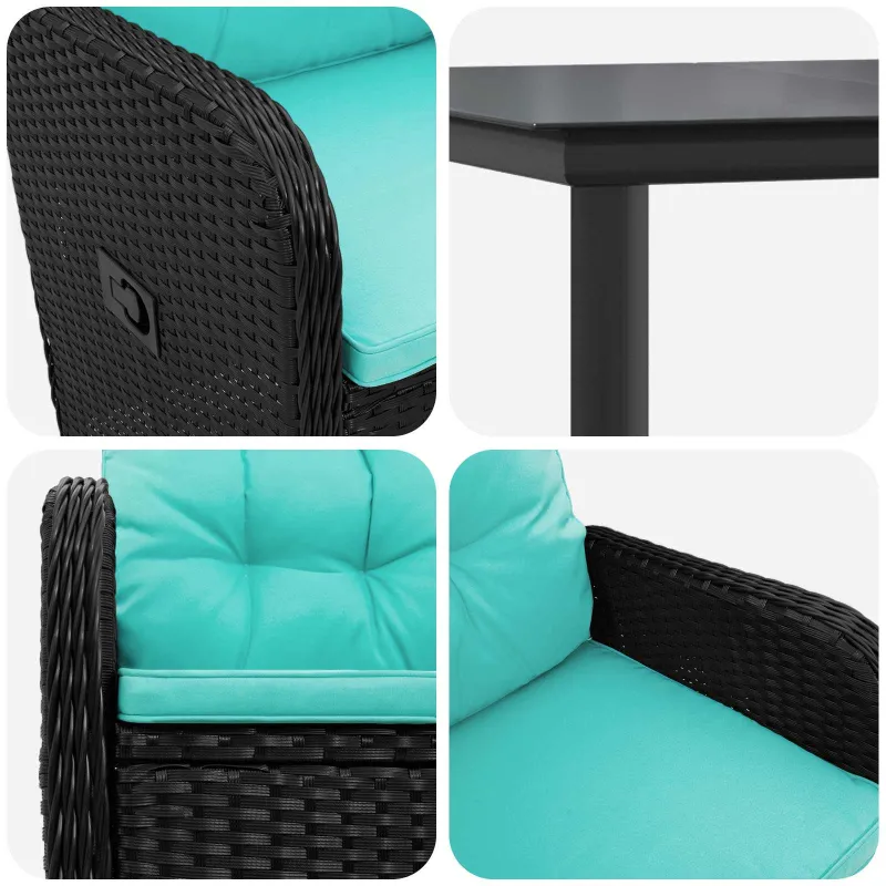 Sofa Stalo Rinkinys su pagalve su pagalve 5 pcs