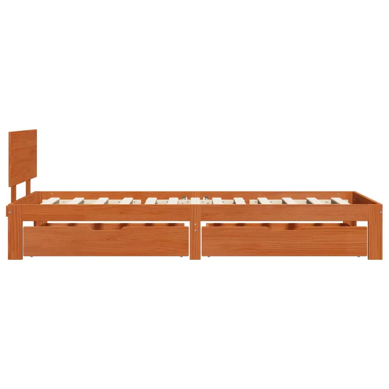 Lovos rėmas Vaško ruda 70 x 190 cm Kietas pušies medis