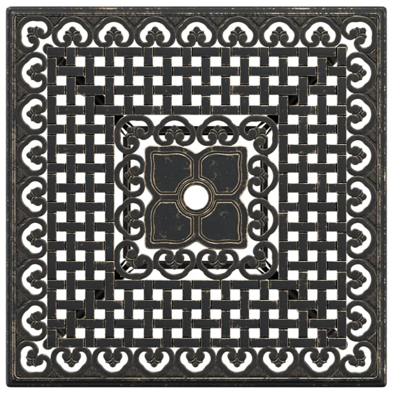 Sodo stali, bronzinin värinen, 80x80x75cm, valettu alumiini