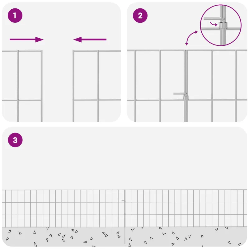 Sodo tvora su kuoliukais 48 pcs 115 x 30 cm Mesh Sidabrinė
