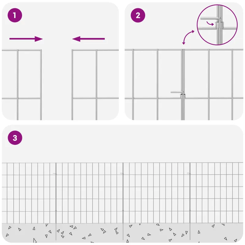 Sodo tvora su kuoliukais 48 pcs 55 x 50 cm Mesh Sidabrinė