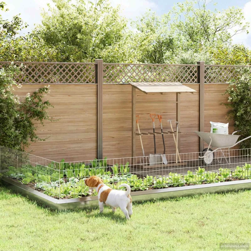 Sodo tvora su kuoliukais 48 pcs 75 x 50 cm Mesh Sidabrinė