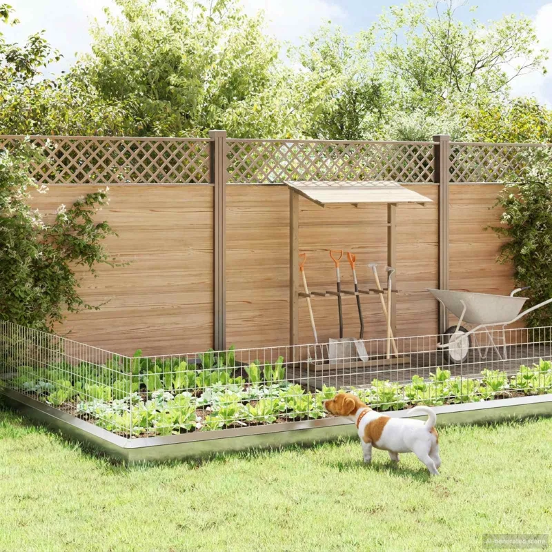 Sodo tvora su kuoliukais 48 pcs 115 x 50 cm Mesh Sidabrinė
