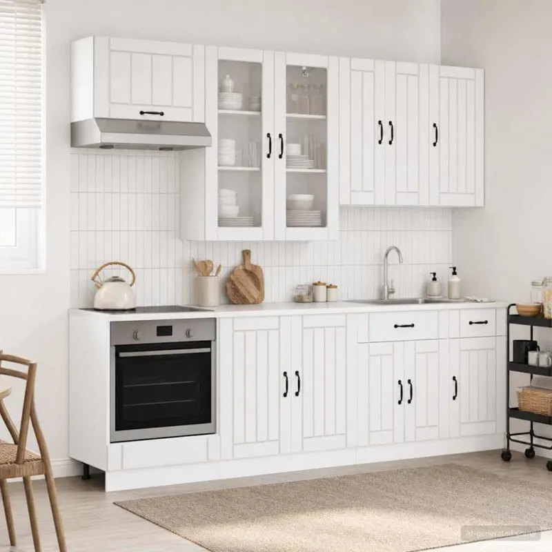 Virtuvės vienetas LUCCA 8 pcs Itin blizgi balta