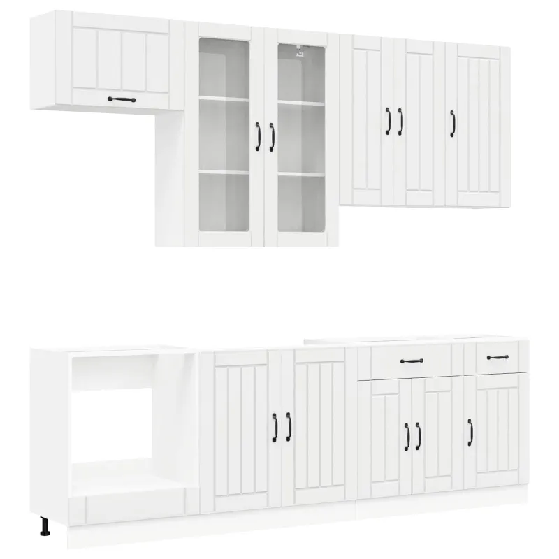 Virtuvės vienetas LUCCA 8 pcs Itin blizgi balta