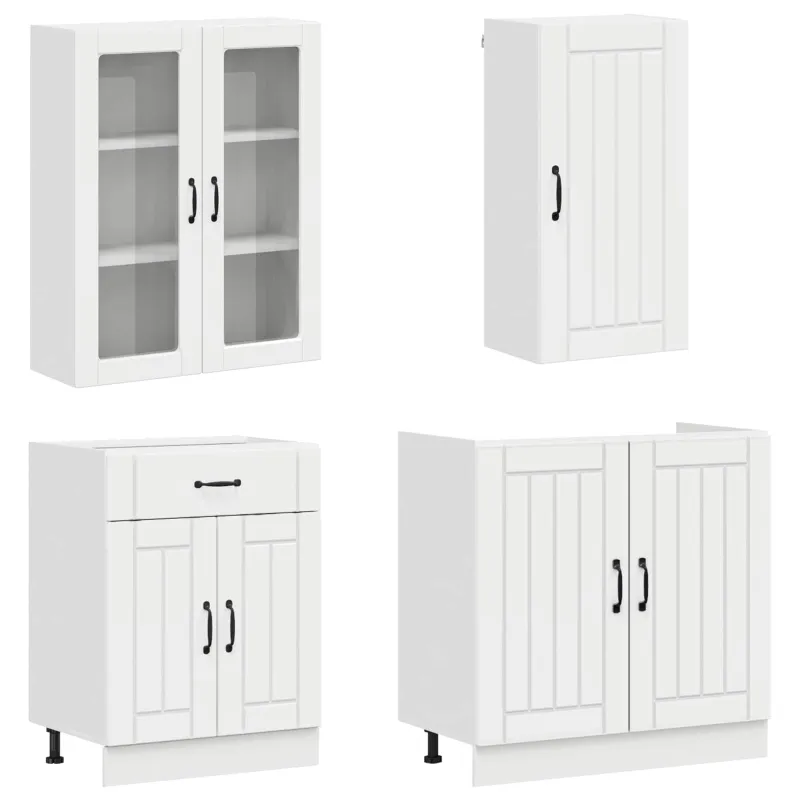 Virtuvės vienetas LUCCA 8 pcs Itin blizgi balta