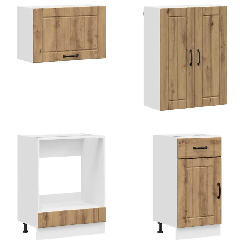 Virtuvės vienetas LUCCA 8 pcs Artisano ąžuolo Apdirbta mediena