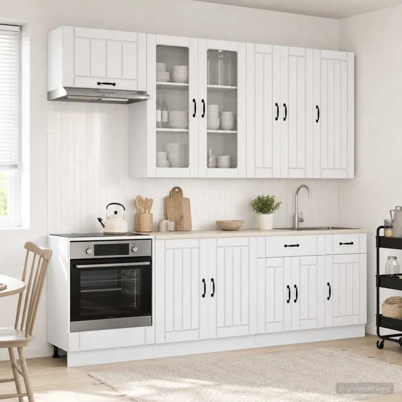 Virtuvės vienetas LUCCA 8 pcs Itin blizgi balta