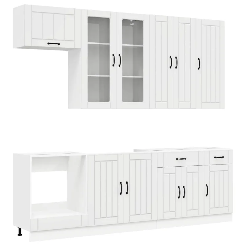 Virtuvės vienetas LUCCA 8 pcs Itin blizgi balta