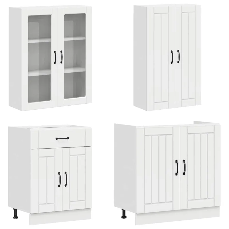 Virtuvės vienetas LUCCA 8 pcs Itin blizgi balta