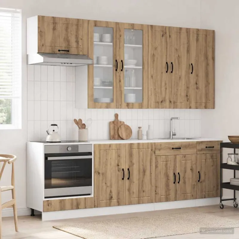 Virtuvės vienetas LUCCA 8 pcs Artisano ąžuolo Apdirbta mediena