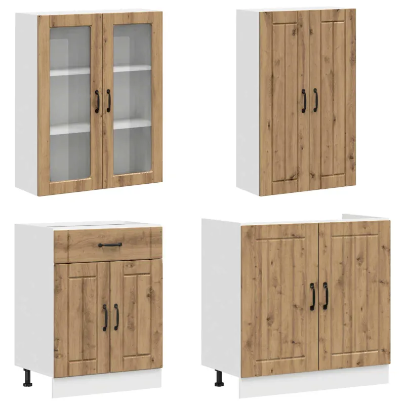 Virtuvės vienetas LUCCA 8 pcs Artisano ąžuolo Apdirbta mediena