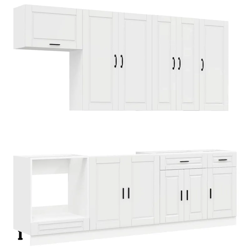Virtuvės vienetas PORTO 8 pcs Itin blizgi balta