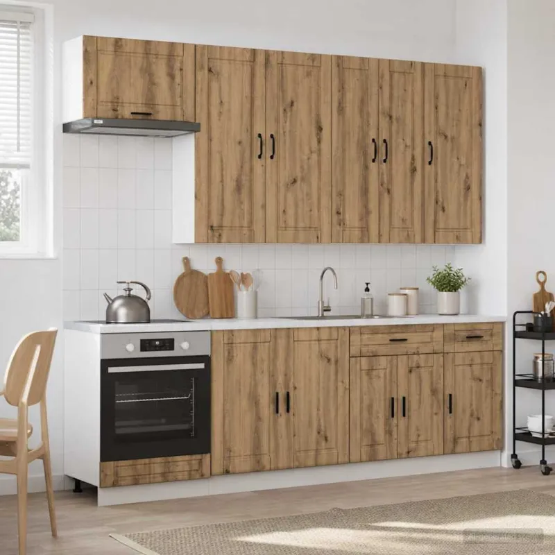 Virtuvės vienetas PORTO 8 pcs Artisano ąžuolo Apdirbta mediena