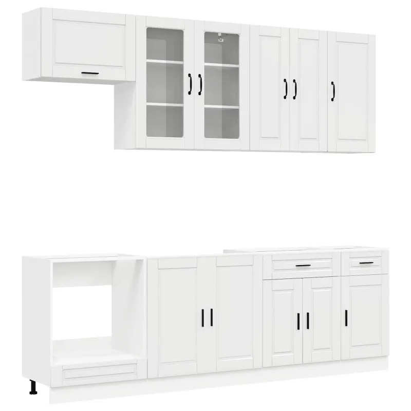 Virtuvės vienetas PORTO 8 pcs Itin blizgi balta