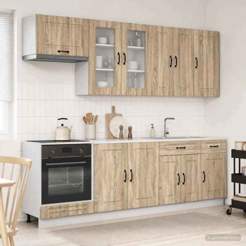 Virtuvės vienetas KALMAR 8 pcs Sonoma ąžuolas Apdirbta mediena