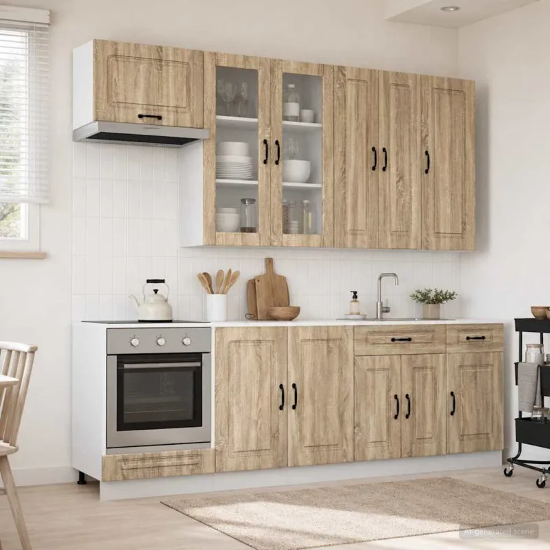 Virtuvės vienetas KALMAR 8 pcs Sonoma ąžuolas Apdirbta mediena