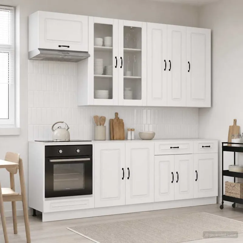 Virtuvės vienetas KALMAR 8 pcs Itin blizgi balta